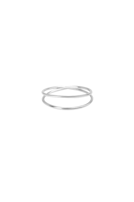 Double Twisted Zilver ring