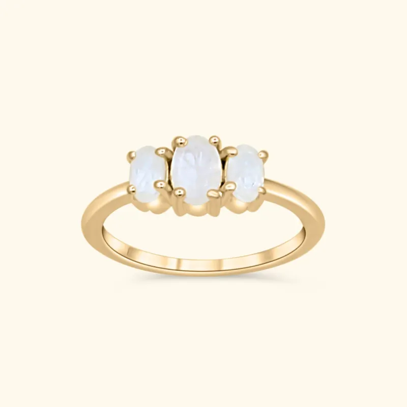 Vintage Triple Moonstone Ring