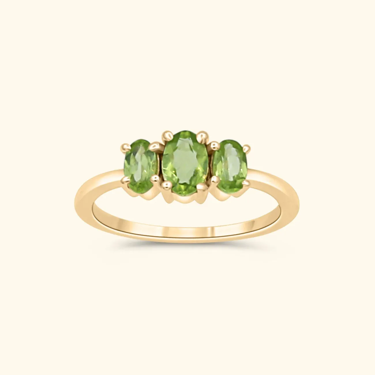 Vintage Triple Peridot Ring