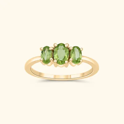 Vintage Triple Peridot Ring