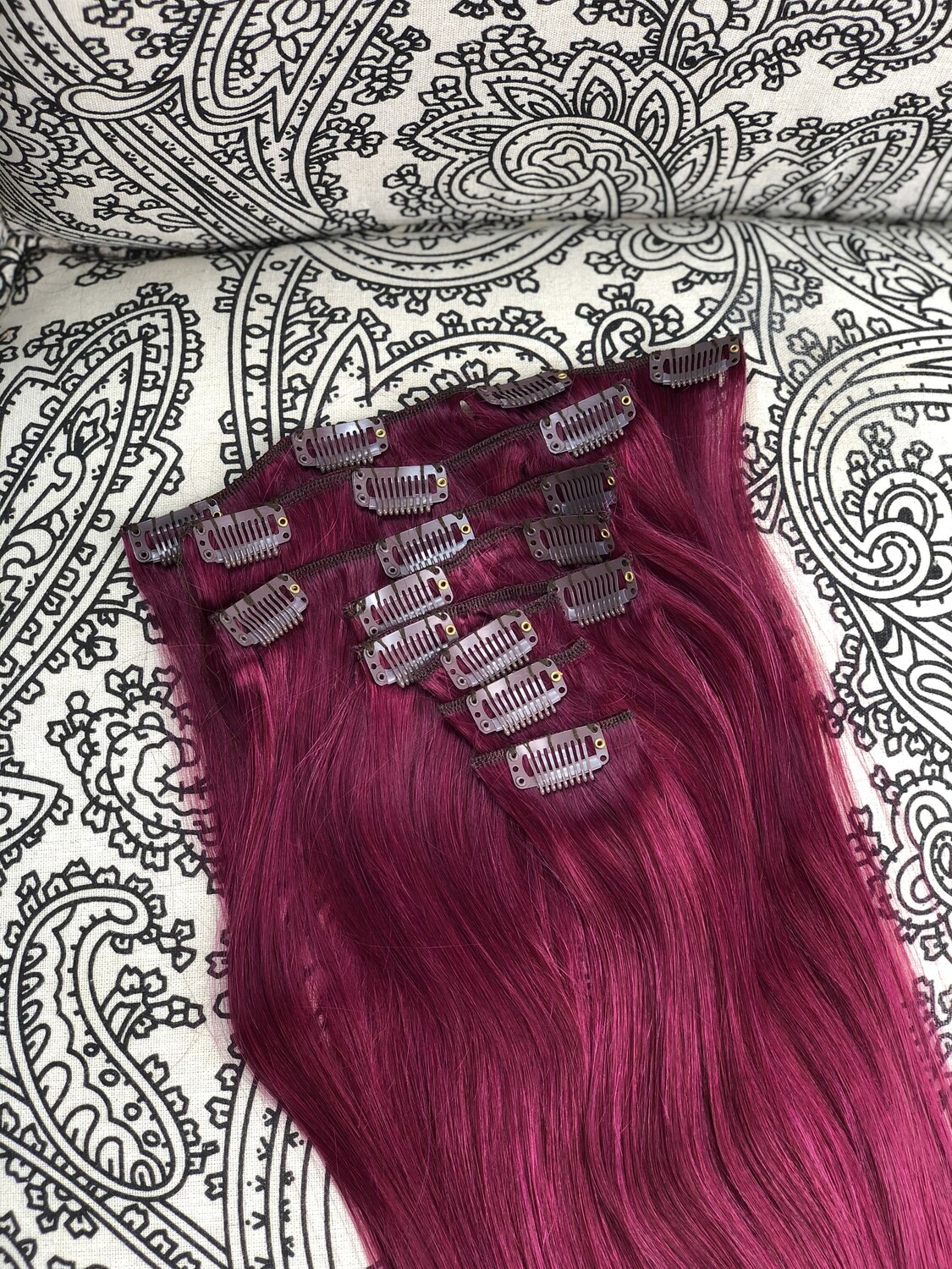 Clip-In Hair Extension #BURG