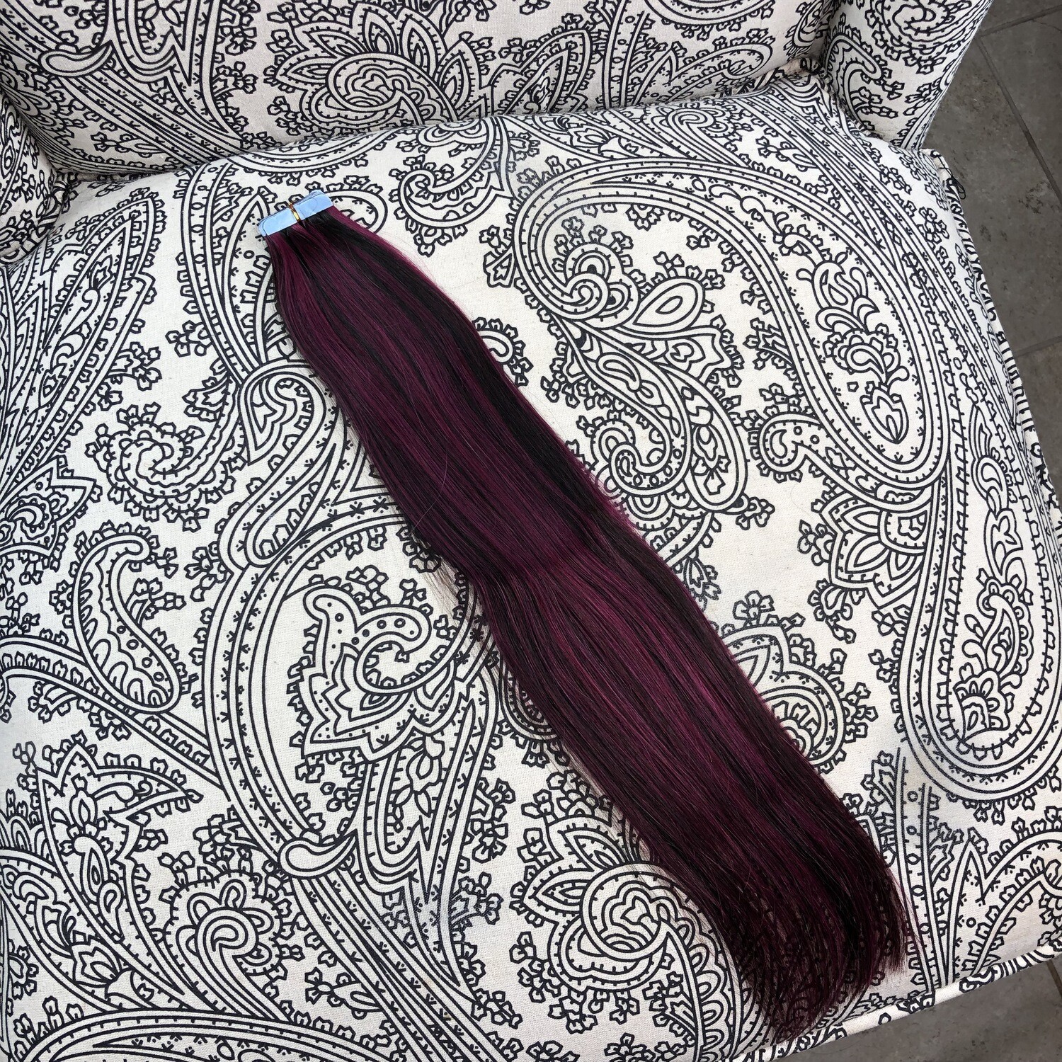 Tape-In Hair Extension Red Mixer #1B/Burgundy