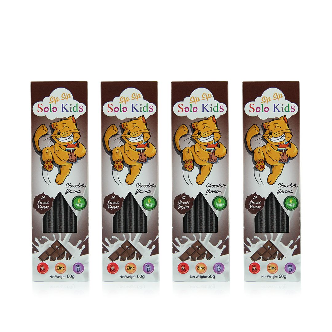 Sip Sip Straws Pack 4 boxes: Chocolate Flavor