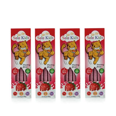 Sip Sip Straws Pack 4 cajas: Sabor Fresa
