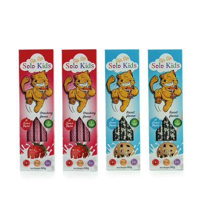 Sip Sip Straws Pack 4 cajas variedad: 2 Sabor Galleta y 12 Sabor Fresaa.