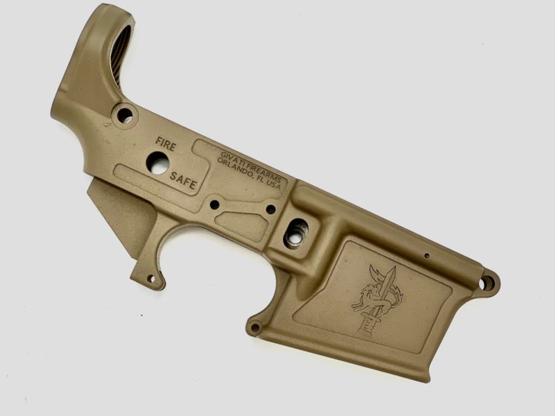 Givati Firearms striped ar 15 forged lower receiver fde