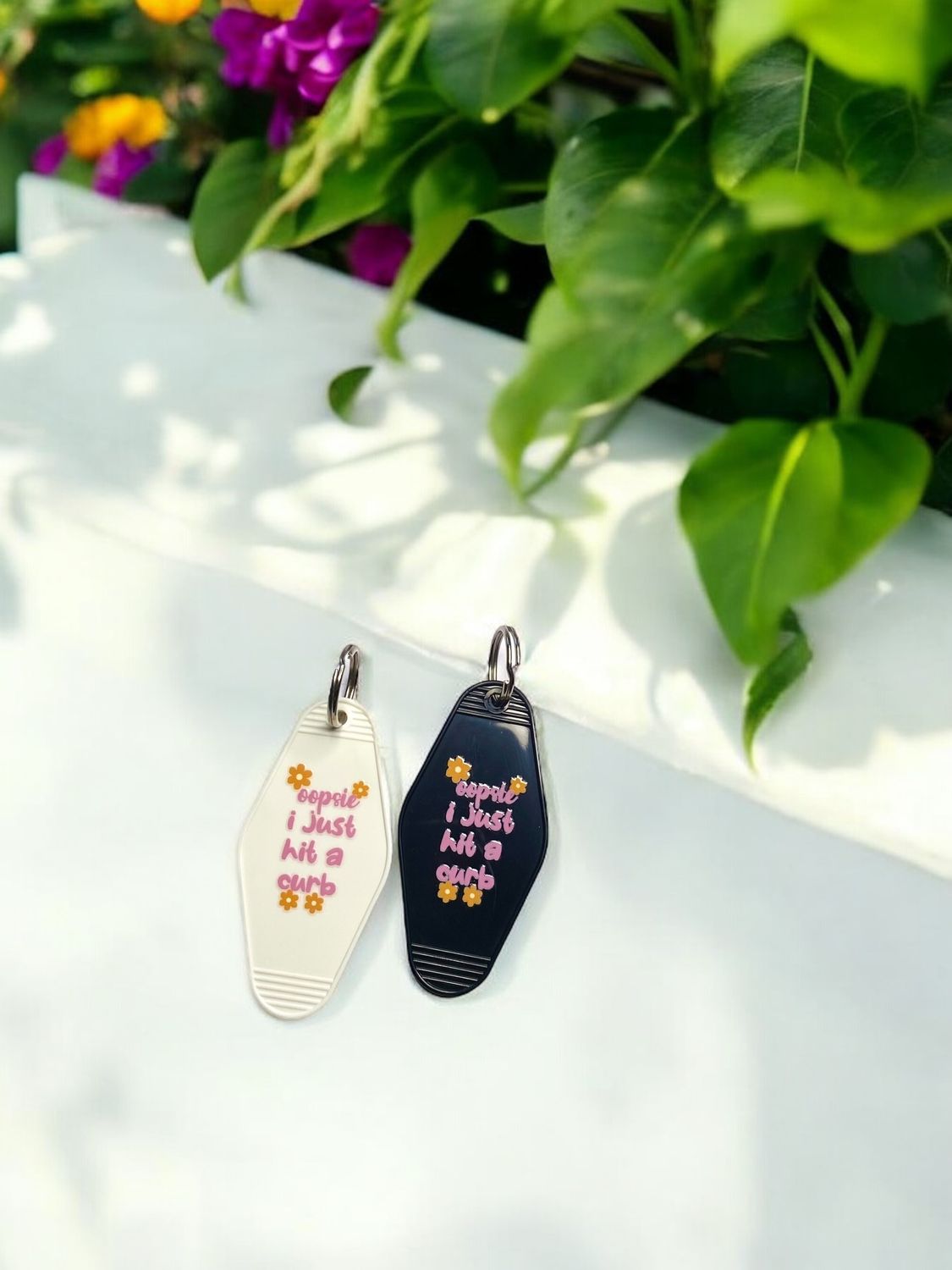 Oopsie I just hit a curb - Motel Key Accessory (White)