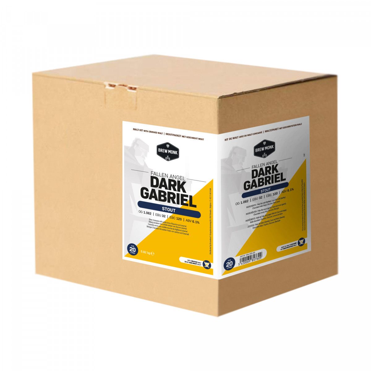 Brew Monk malt kit crushed - Fallen Angel Dark Gabriel - 20l