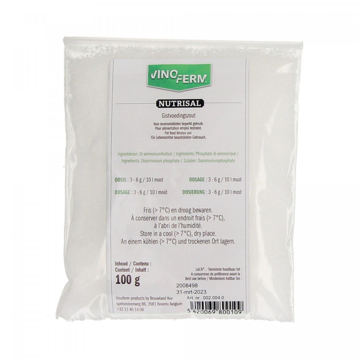 Yeast nutrition Vinoferm nutrisal