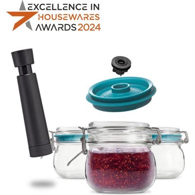 ​Airtender Kilner Weck Jars 3x0.5L/17oz with Vacuum Lids and Pump