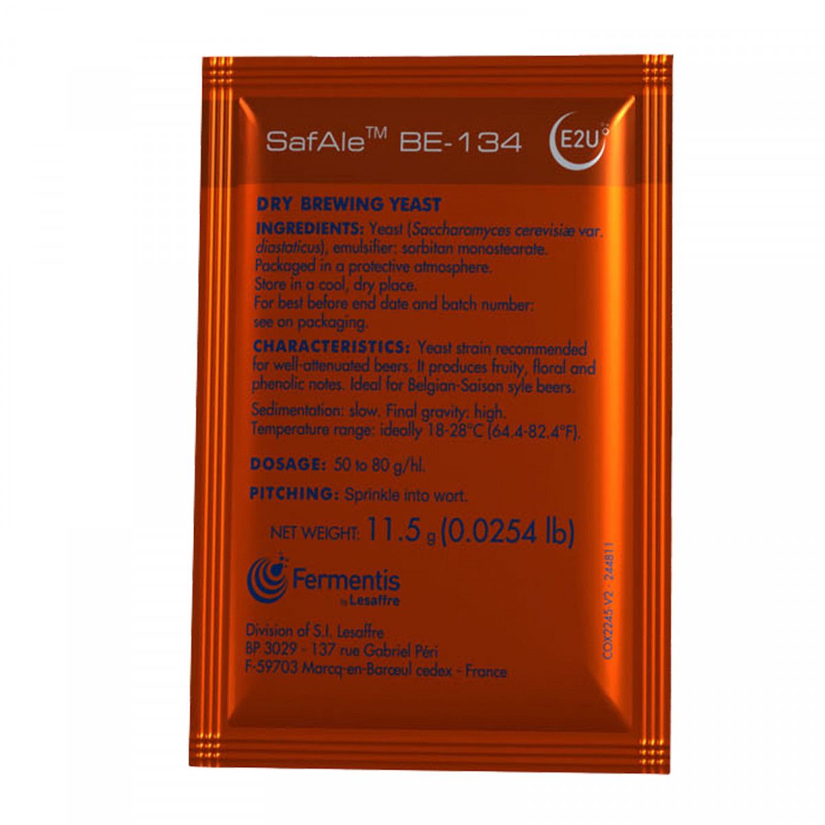 ​Fermentis dried brewing yeast SafAle™ BE-134 - 11,5 g