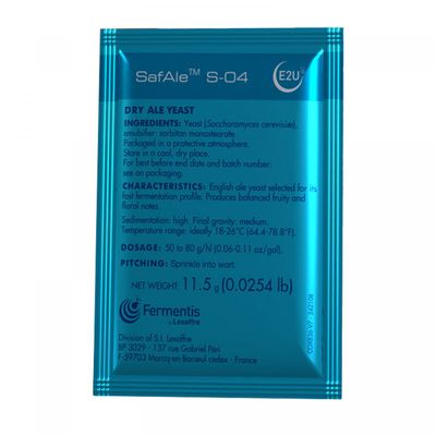 ​Fermentis dried brewing yeast SafAle™ S-04 11.5 g