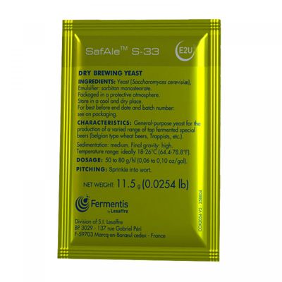 Fermentis dried brewing yeast SafAle™ S-33 11,5 g