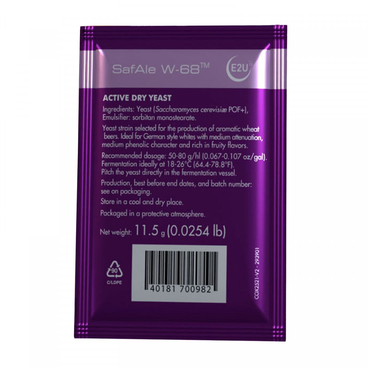 ​Fermentis dried brewing yeast SafAle™ W-68 11.5 g