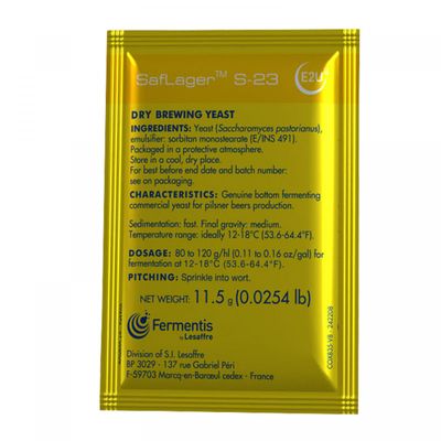 ​Fermentis dried brewing yeast SafLager™ S-23 11.5 g