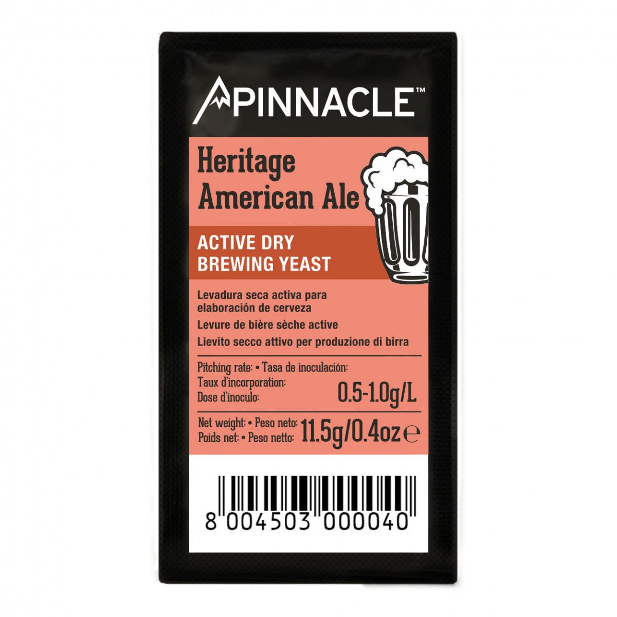 ​Pinnacle active dry brewing yeast Heritage American Ale 11,5 g