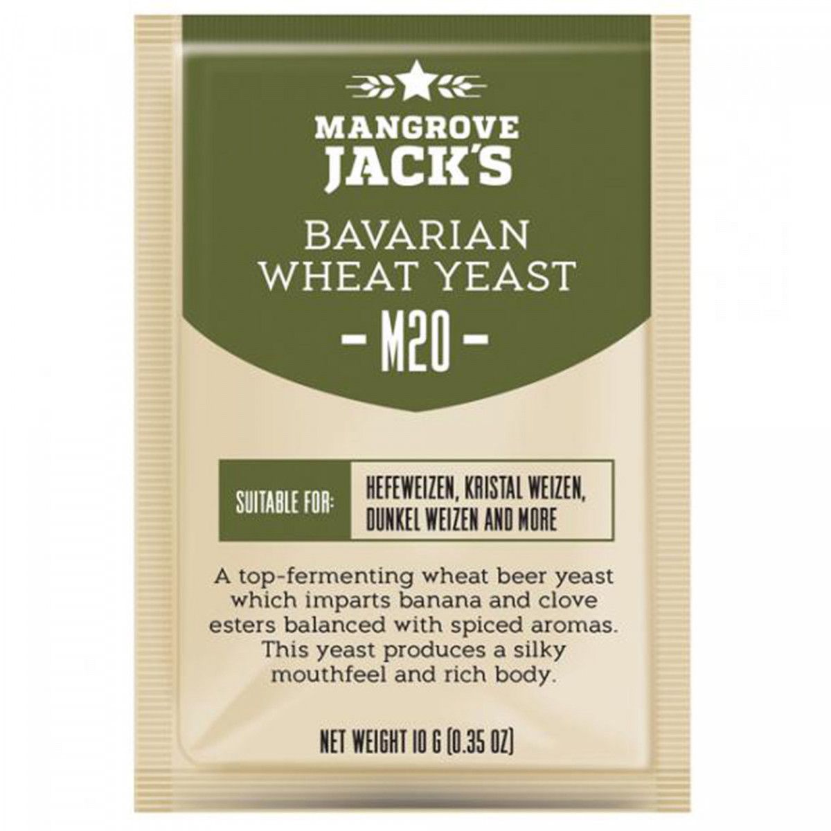 Mangrove Jack&#39;s Craft Series dried brewing yeast Bavarian Wheat M20 10 g