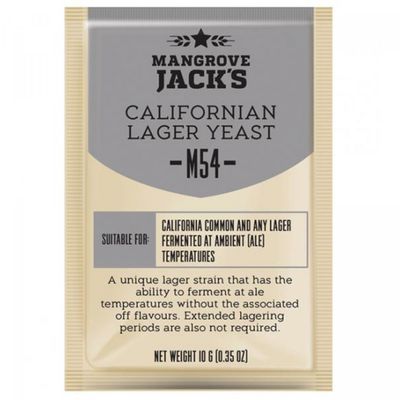 Mangrove Jack&#39;s Craft Series dried brewing yeast Californian Lager M54 10 g