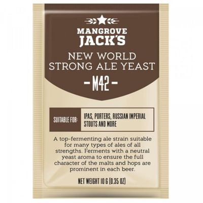 Mangrove Jack&#39;s Craft Series dried brewing yeast New World Strong Ale M42 10 g