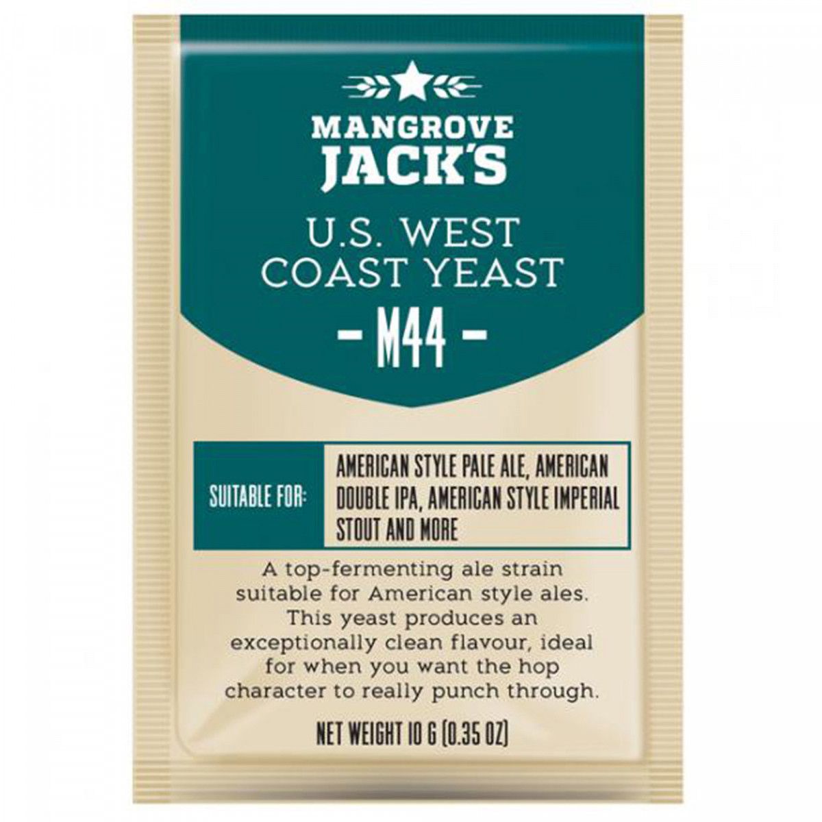 Mangrove Jack&#39;s Craft Series dried brewing yeast US West Coast M44 10 g