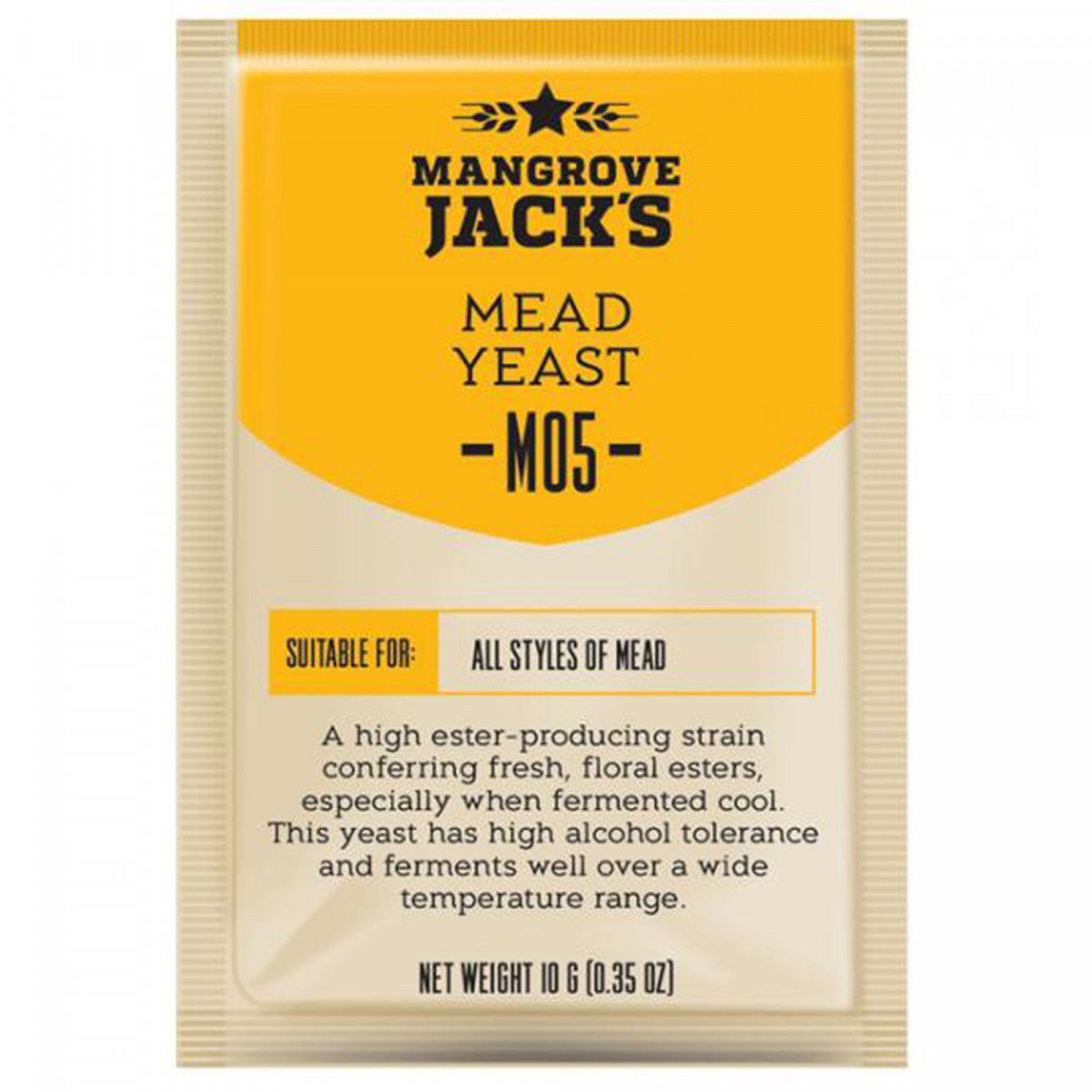 Mangrove Jack&#39;s Craft Series dried brewing yeast Mead M05 10 g