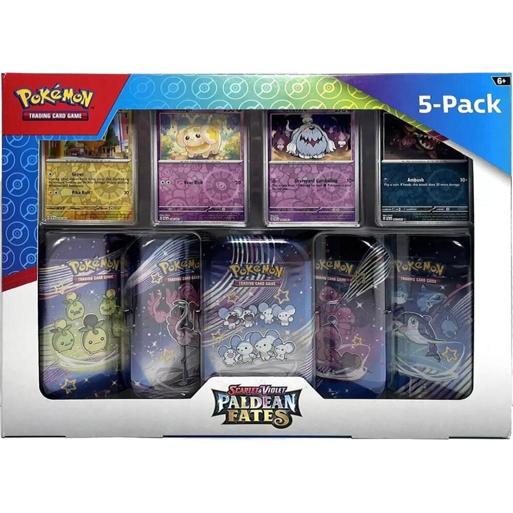Pokemon Scarlet &amp; Violet Paldean Fates Mini Tin (5-Pack)