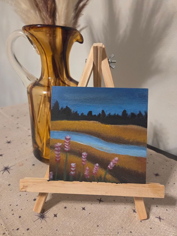 Wildflowers On The Riverbed | On Wood