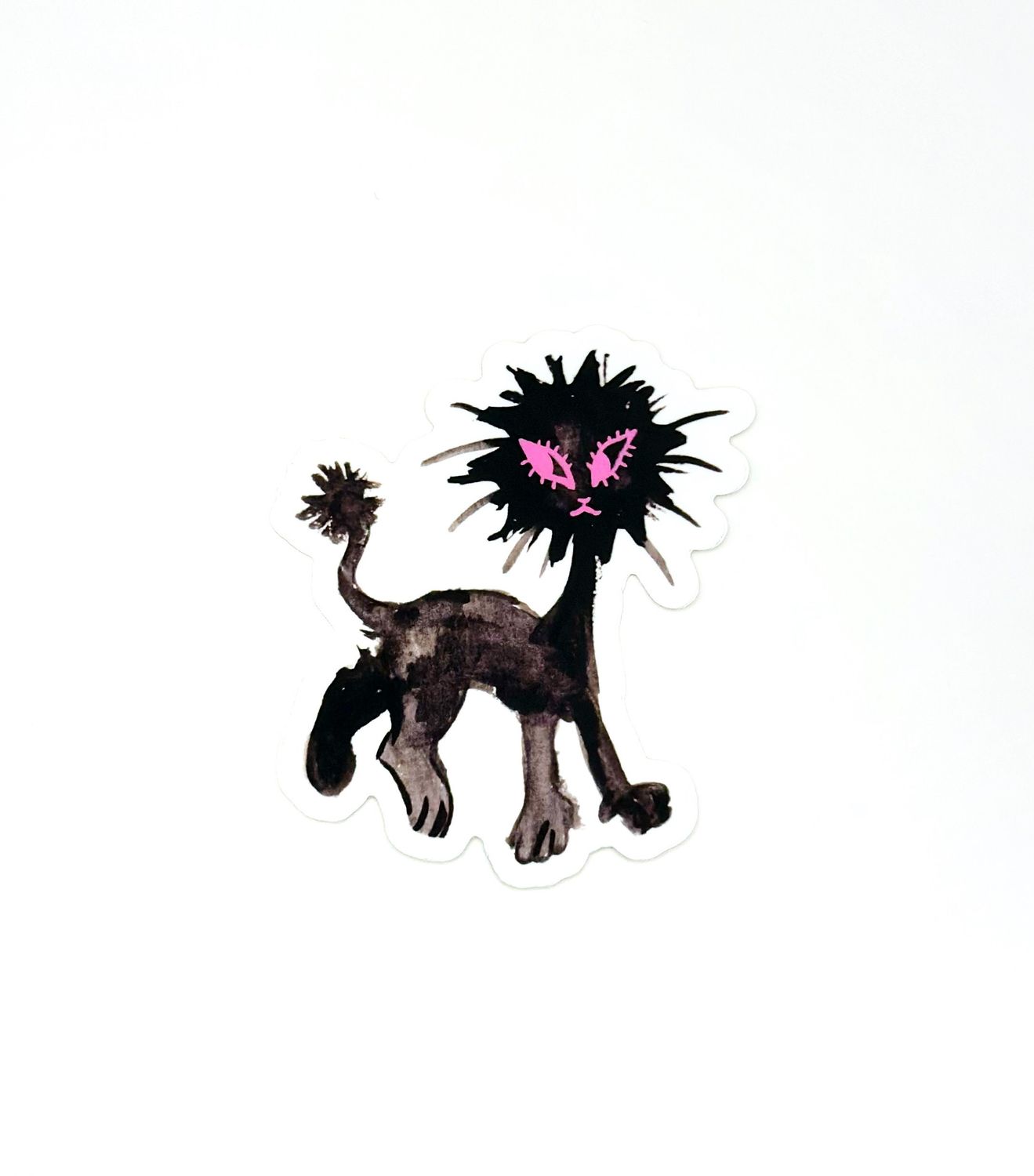 Black Cat Sticker 2.5x3