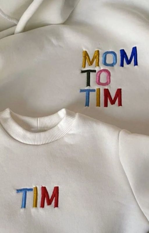 CONJUNTO PAPA/ MAMA  TO &quot;BERNIE&quot; ( NOMBRE DE TU HIJO )