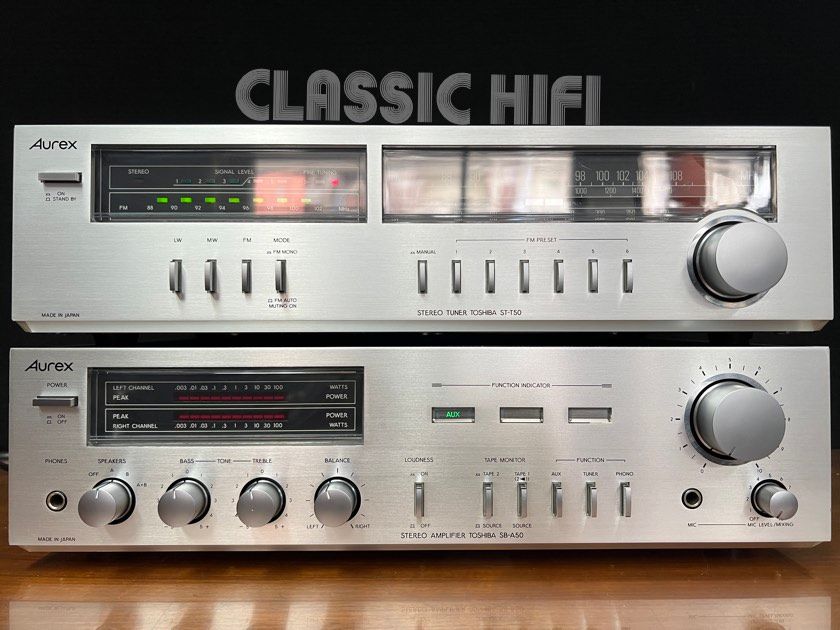 AUREX-TOSHIBA SB-A50 AMPLIFIER & ST-T50 TUNER