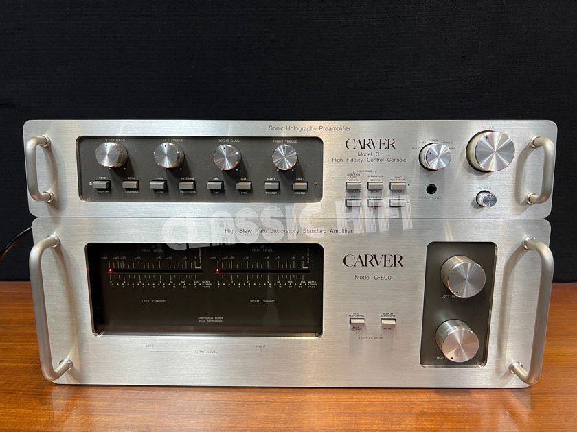 CARVER PRE-AMP MODE C-1 POWER AMP MODEL C-500