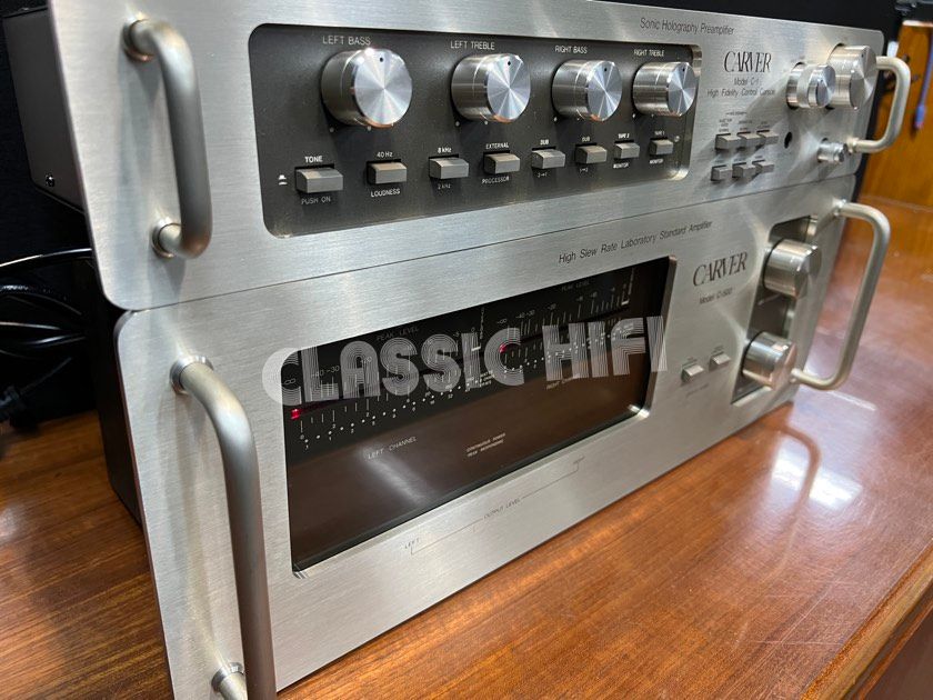 CARVER PRE-AMP MODEL C-1 POWER AMP MODEL C-500