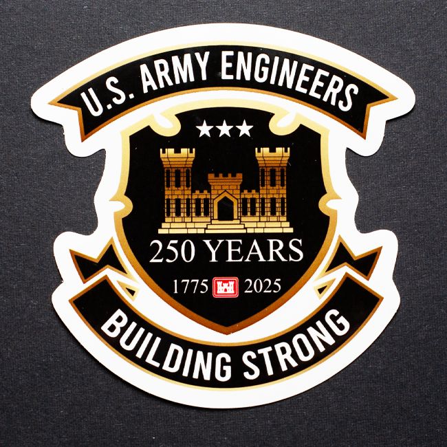 U.S. Army Engineer 250th Anniversary Sticker
