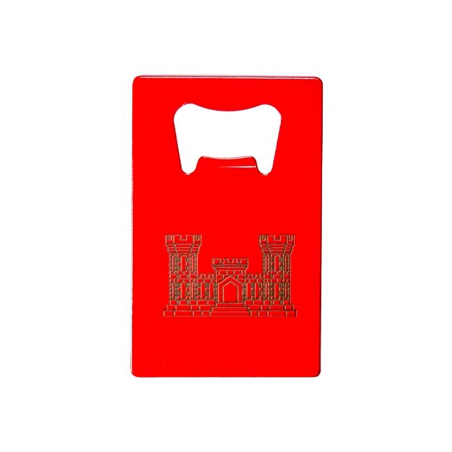 Pocket Bottle Opener - Castle, color: Red