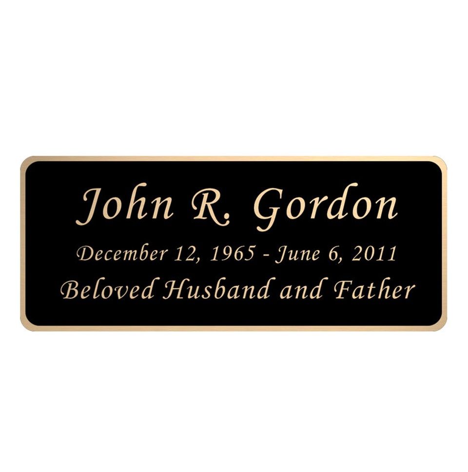 Engraving Plate - Black with Gold Lettering