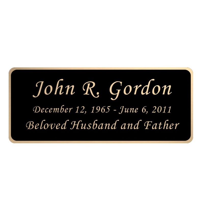 Engraving Plate - Black with Gold Lettering