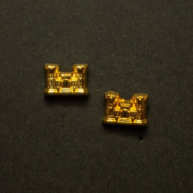 Gold Castle Earrings