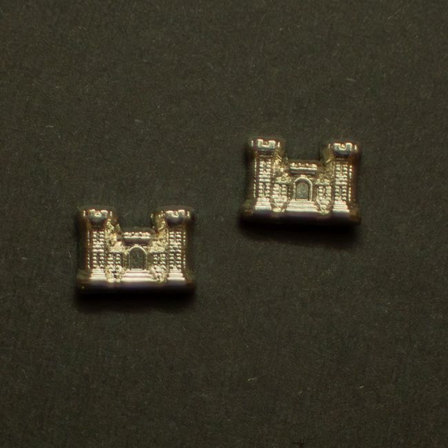 Silver Castle Earrings