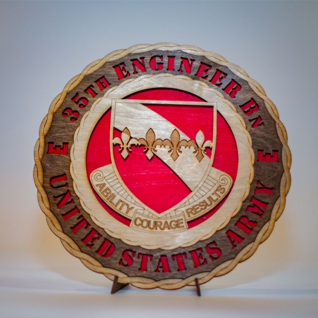 Wooden Laser Plaque 35th