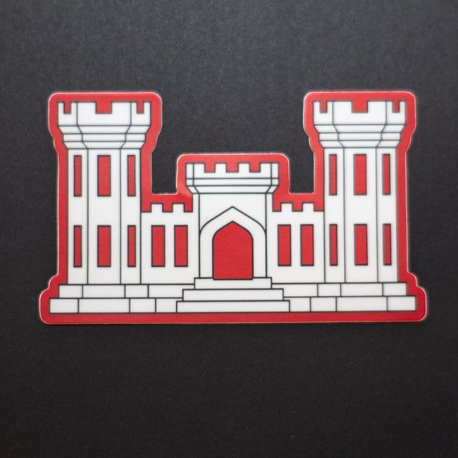 Sticker, Engineer Castle Red Die-Cut