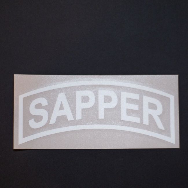 Transfer Sticker, White Sapper Tab