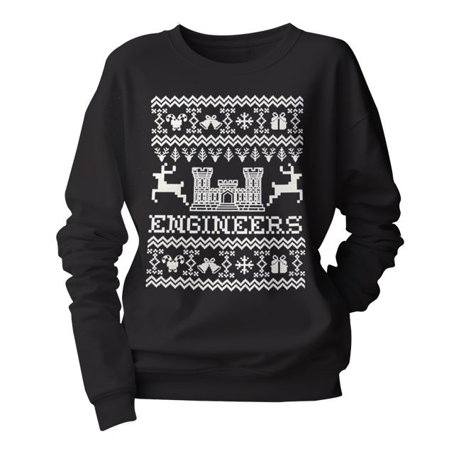 Engineer Holiday Crewneck - Black &amp; White