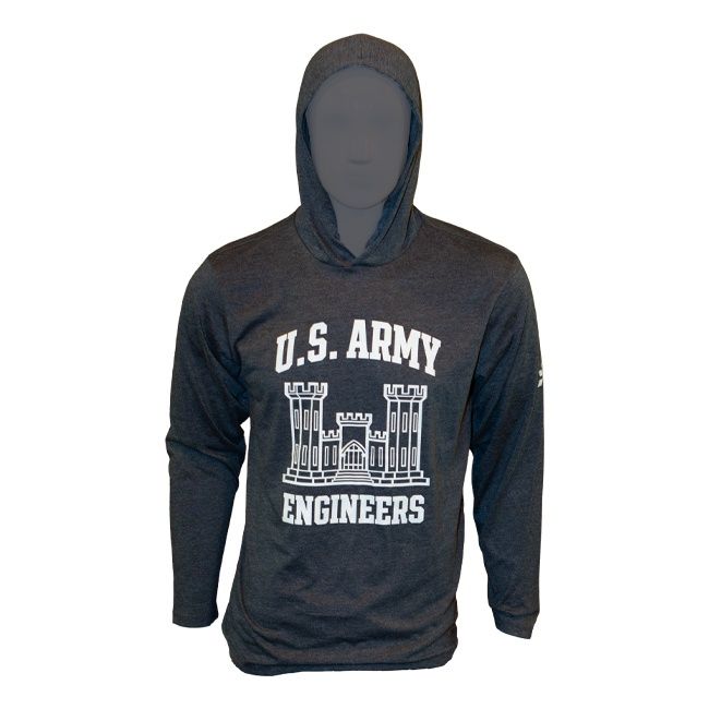 Long Sleeve Engineer Hooded Shirt | Heather Charcoal