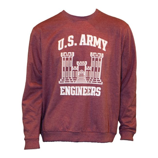 Engineer Fleece Crewneck | Heather Cardinal