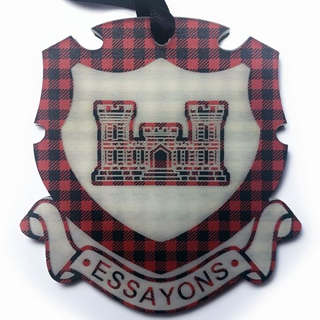 Christmas Ornament - Scarlet &amp; White Regimental Crest