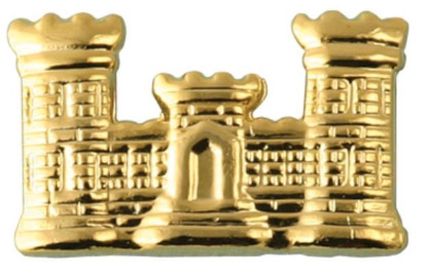 Gold Engineer Castle Pendant