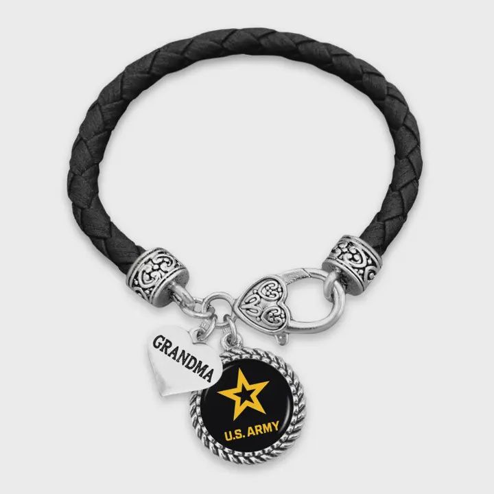 U.S. Army Grandma Leather Bracelet