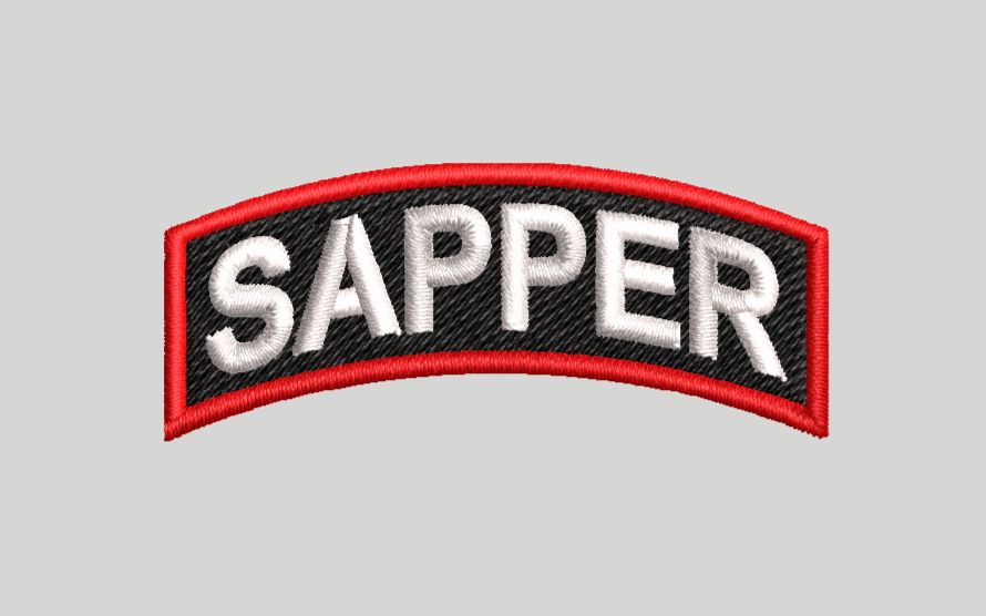 Sapper Tab Velcro Patch | Embroidered