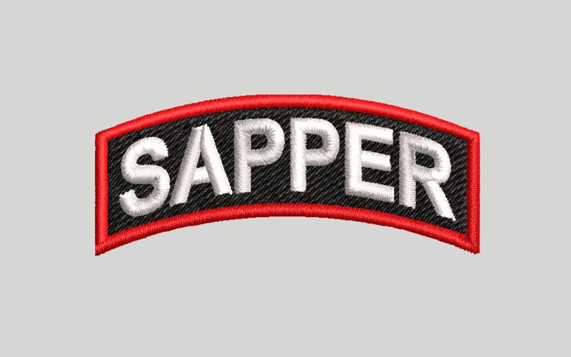 Sapper Tab Velcro Patch | Embroidered