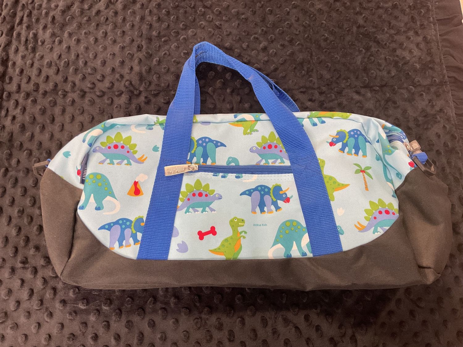 Blue Dinosaur Duffle Bag